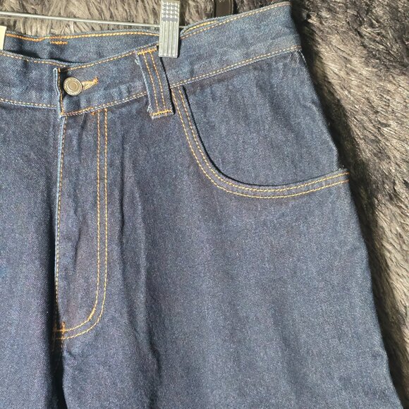 Y2K Interstate Denim Shorts Mens 32 Dark Wash Deadstock USA - Picture 4 of 11